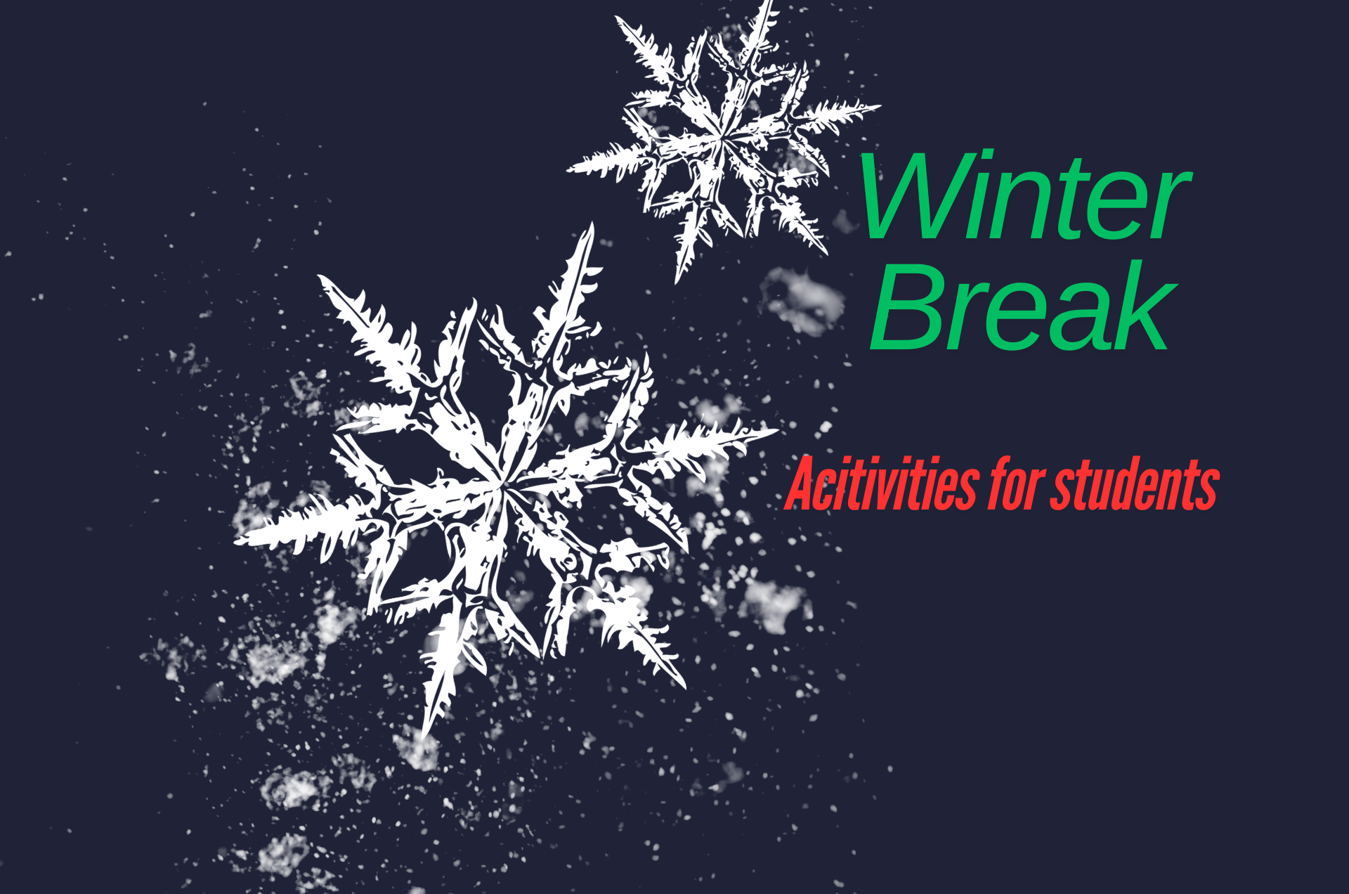 How to Make Your Winter Break Productive